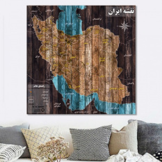 عکس نقشه ایران با کیفیت بالا در ابعاد100*100 سانتیمتر