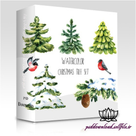 وکتور پرنده و درخت کریسمس -کد 47