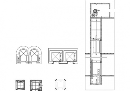 فایل اتوکد آبجکت آسانسور و بالابر