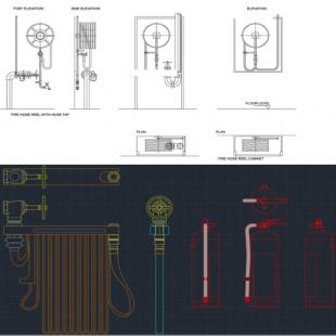 فایل اتوکد آبجکت وسایل آتش نشانی