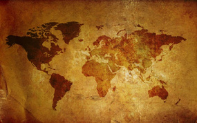 تکسچر نقشه جهان با بافت کهنه و قدیمی