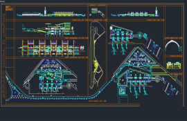 دانلود طراحی فرودگاه بین المللی با تمام جزئیات و مبلمان (نما- پلان - برش)