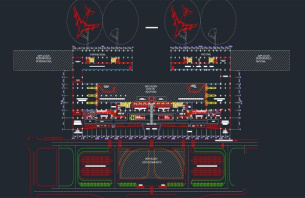دانلود طراحی فرودگاه بین المللی با تمام جزئیات و مبلمان ( پلان )
