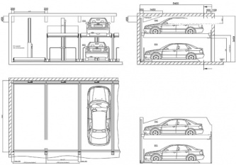 فایل اتوکد استانداردهای طراحی پارکینگ خودرو