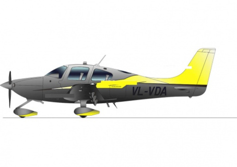 دانلود فایل اتوکد آبجکت هواپیمای Cirrus SR22