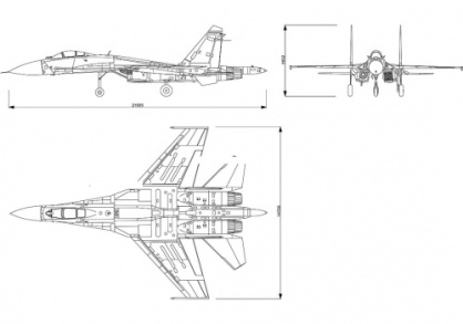 فایل اتوکد آبجکت هواپیمای جت سوخو 35