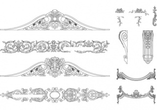فایل اتوکد آبجکت انواع عناصر تزئینی و دکوراتیو