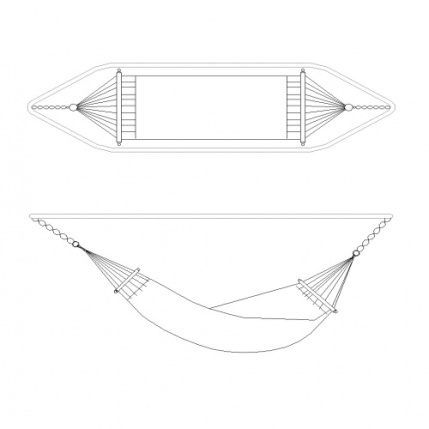 فایل اتوکد آبجکت هاماک یا ننوی مسافرتی (Hammack)