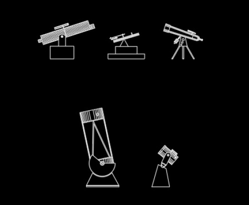 فایل اتوکد آبجکت انواع تلسکوپ
