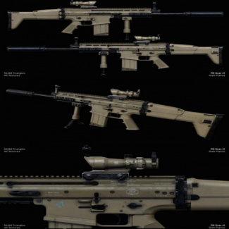 مدل سه بعدی اسلحه  FN Scar-H