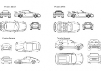 فایل اتوکد آبجکت خودروی4 مدل پورشه