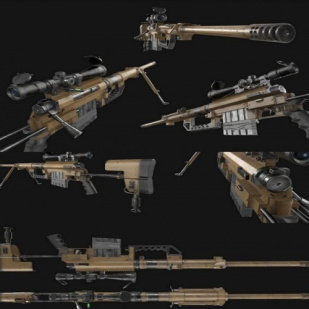 مدل سه بعدی اسلحه M200 Sniper Rifle