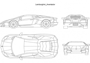 فایل اتوکد آبجکت خودروی لامبورگینی اونتادور