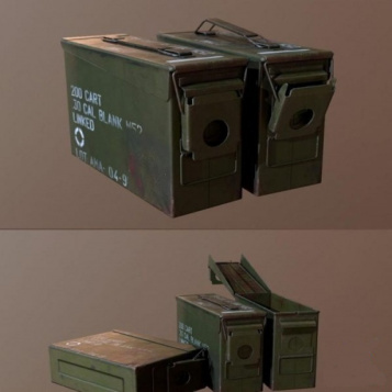 مدل سه بعدی جعبه مهمات Ammo Container