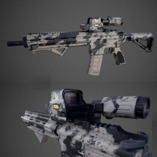 مدل سه بعدی اسلحه HK416 Assault rifle