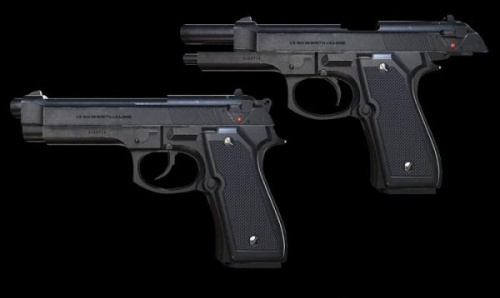 مدل سه بعدی اسلحه Beretta M9