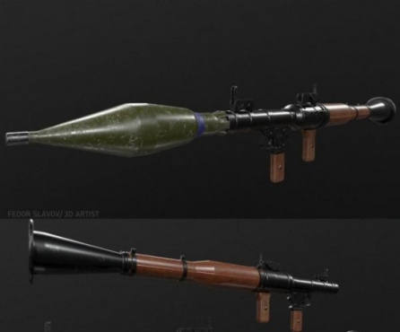 مدل سه بعدی اسلحه RPG - 7