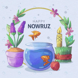 کارت تبریک عید نوروز با فرمت وکتور