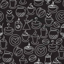 پترن اِلمان های قهوه سبک نقاشی