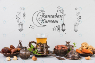 تصویر لایه باز از سفره رمضان