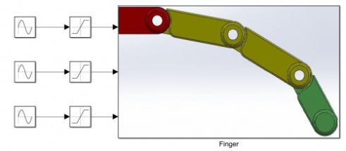 مدلسازی انگشت روبات در سیم اسکیپ مالتی بادی Simscape Multibody به همراه فایل و آموزش