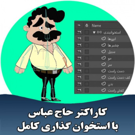 کاراکتر حاج عباس موهو انیمه استودیو استخوان گذاری شده