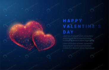 تبریک ولنتاین با قلب های دیجیتالی