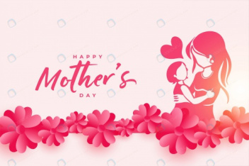 پوستر تبریک روز مادر با کاراکتر