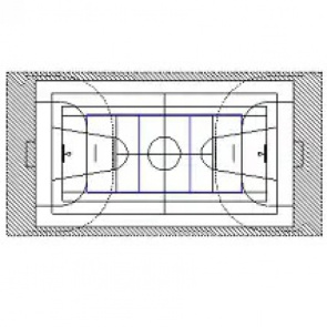 دانلود فایل اتوکد طراحی زمین بسکتبال