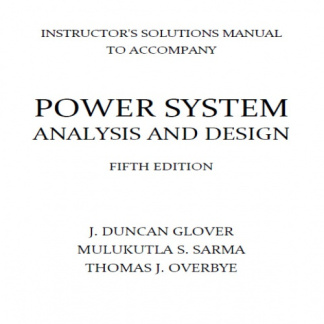 حل تمرین طراحی و بررسی سیستم های قدرت دانکن گلاور ویرایش پنجم