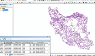 لایه GIS راههای ایران