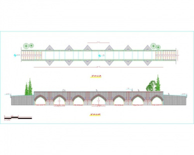 دانلود نقشه اتوکدی پلان و نمای 10 پل تاریخی اردبیل