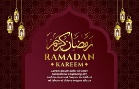 وکتور طرح زیبای ماه رمضان برای کارت پستال و بنر اسلامی