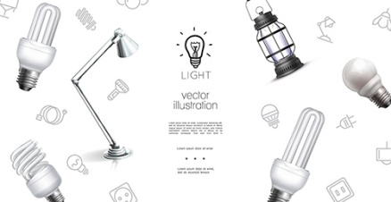 وکتور لامپ با طرح های متنوع