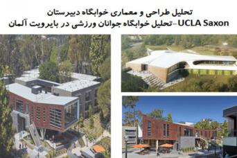 پاورپوینت تحلیل طراحی و معماری خوابگاه دبیرستان UCLA Saxon و تحلیل خوابگاه ورزشی جوانان در بایرویت آلمان