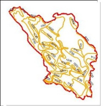 دانلود شیپ فایل منحنی های هم تبخیر استان چهارمحال و بختیاری
