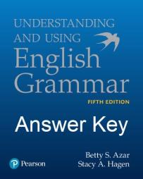 پاسخ تمرینهای کتاب English Grammar تالیف Betty Azar