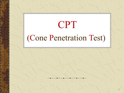 پاورپوینت (اسلاید)آزمایش نفوذ مخروط CPT