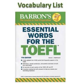 BARRON's Essential Words for the TOEFL - Vocabulary List