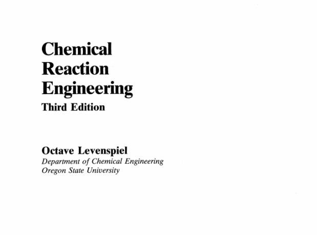 کتاب طراحی راکتور اشپیل (Chemical Reaction Engineering) به زبان انگلیسی