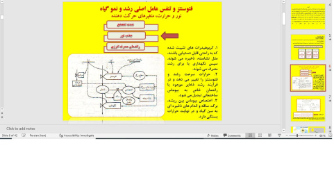 پاورپوینت تاثیر میکروکلیما بر روی فتوسنتز و تنفس