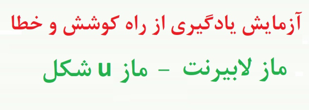 سه نمونه گزارش کار آزمایش یادگیری از راه کوشش و خطا (آزمایش ماز لابیرنت - آزمایش ماز u شکل)