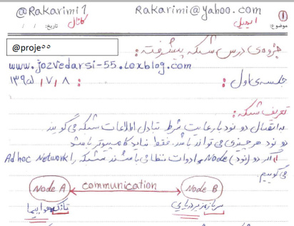 جزوه دستنویس و تایپ شده شبکه پیشرفته - دکتر رامین کریمی