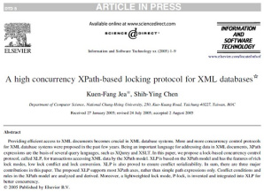 ترجمه مقاله انگلیسی: پروتکل قفل گذاری بر مبنای XPath، با همزمانی بالا برای پایگاه داده های XML