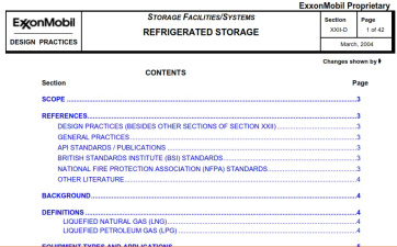 ExxonMobile Design Practices for REFRIGERATED STORAGE