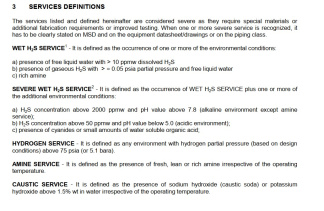 MATERIAL AND FABRICATION REQUIREMENTS FOR SEVERE SERVICES