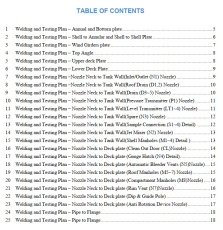 Weld Map/NDT Map for Crude Oil floating roof Storage Tanks