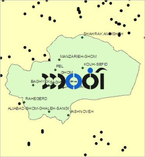 شیپ فایل ایستگاه های هواشناسی استان قم
