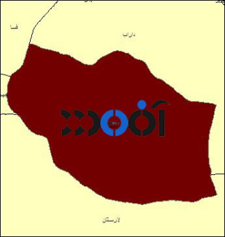 شیپ فایل محدوده سیاسی شهرستان زرین دشت