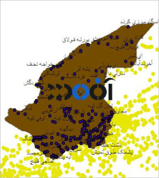 شیپ فایل روستاهای شهرستان گنبد کاووس